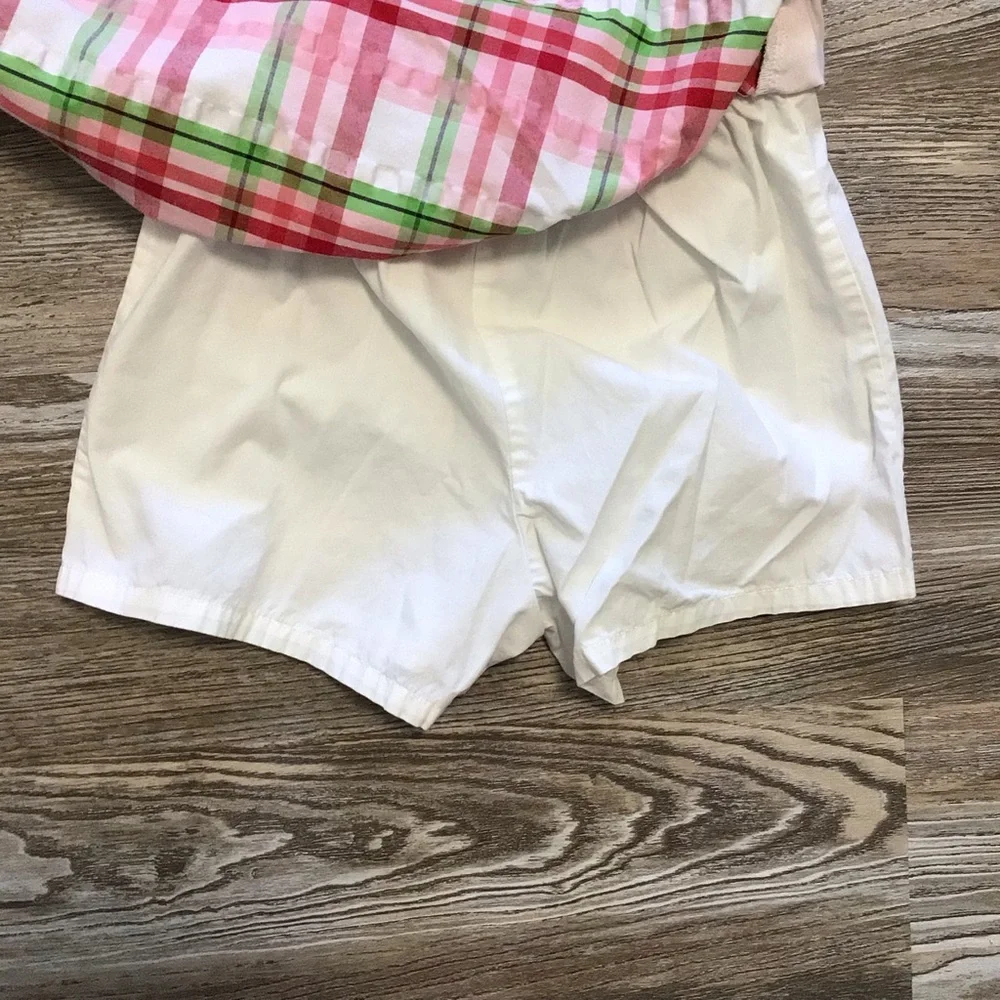 Gymboree Plaid Watermelon Seersucker Skort Pink Green White 9